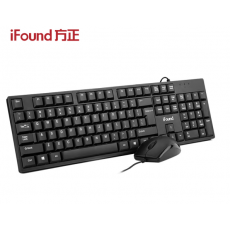 方正(iFound)F6151键盘鼠标套装 有线键鼠套装办公鼠标键盘 台式笔记本电脑轻薄便携外接键盘套装